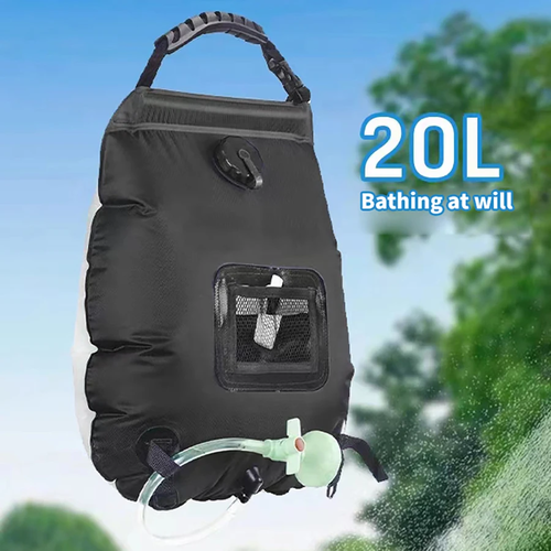 Solar Hot Water Bag 20L Shower Bag Outdoor Portable Camping Shower